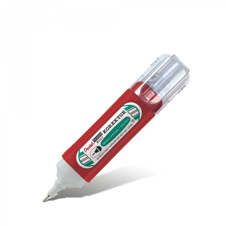Pentel Корректирующая ручка Extra fine point, ZLC31-W, 1 шт, красный корпус