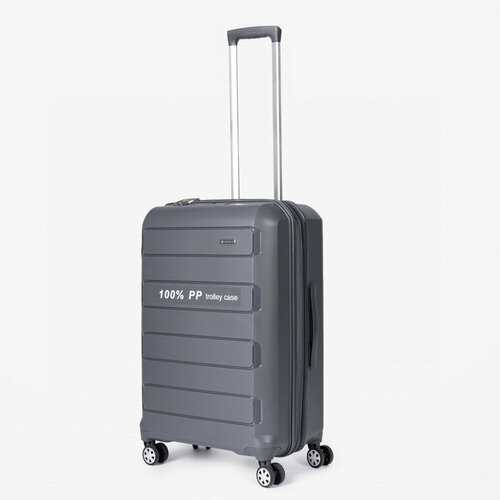Чемодан Travelcar, 33 л, размер XL, серый чемодан самокат travelcar 65 л размер 24 синий