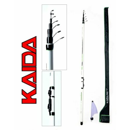 Удилище телескопическое Kaida Sharm Dunabe Pleasure тест до 30 гр 4,0м / Удочка рыболовная