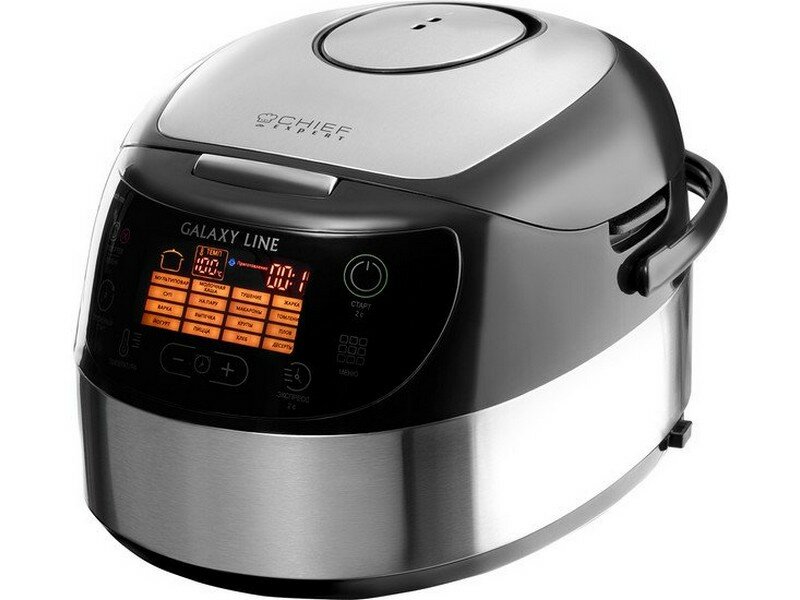 фото Мультиварка Galaxy LINE GL2649, нерж. сталь/черный