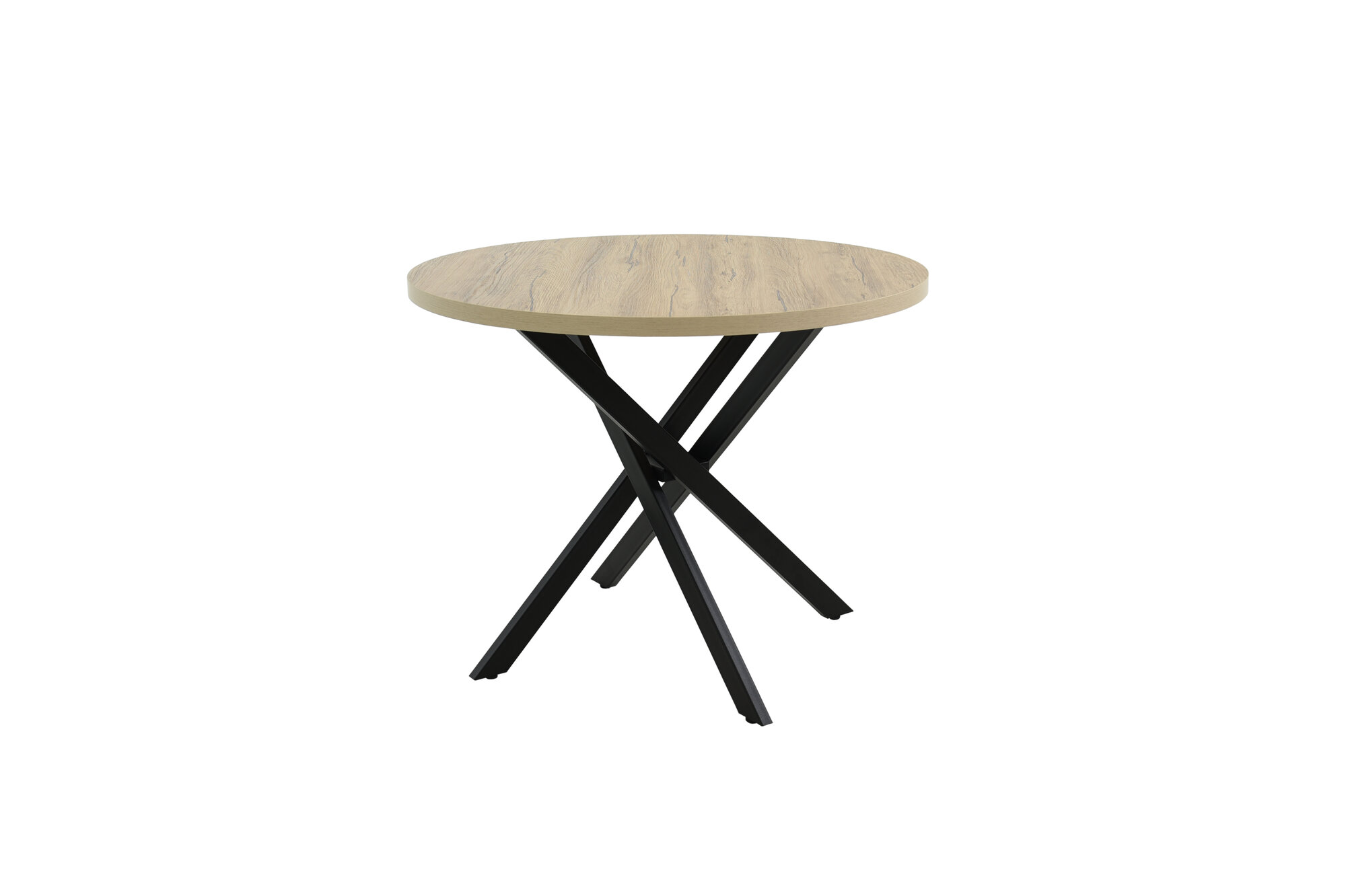 фото Стол Аврора Рига D95 Ароза реликтовая/Антрацит/Чёрный матовый муар