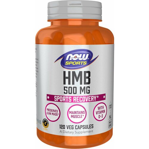 NOW HMB 500 mg 120 veg capsules (Гидроксиметилбутират 500)