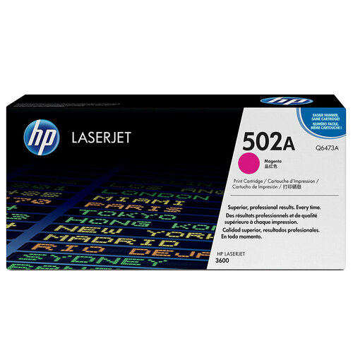 Картридж лазерный HP 502A Q6473A для принтеров HP Color LaserJet 3600dn, 3600n (пурпурный, 4000 стр.) лазерный картридж 7q q6473a для hp color lj 3600 3600n 3600dn пурпурный 4000 стр