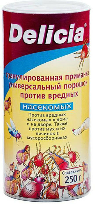 Гранулированная приманка "Delicia" против вредных насекомых, 250 г