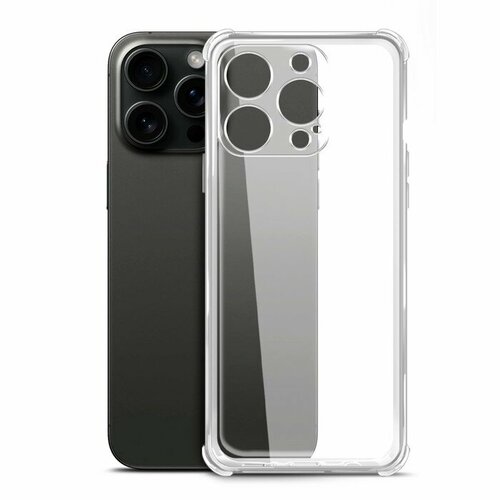 Чехол BoraSCO Bumper Case для iPhone 15 Pro Max, силиконовый, прозрачный чехол borasco bumper case для tecno spark go 2023 силиконовый прозрачный