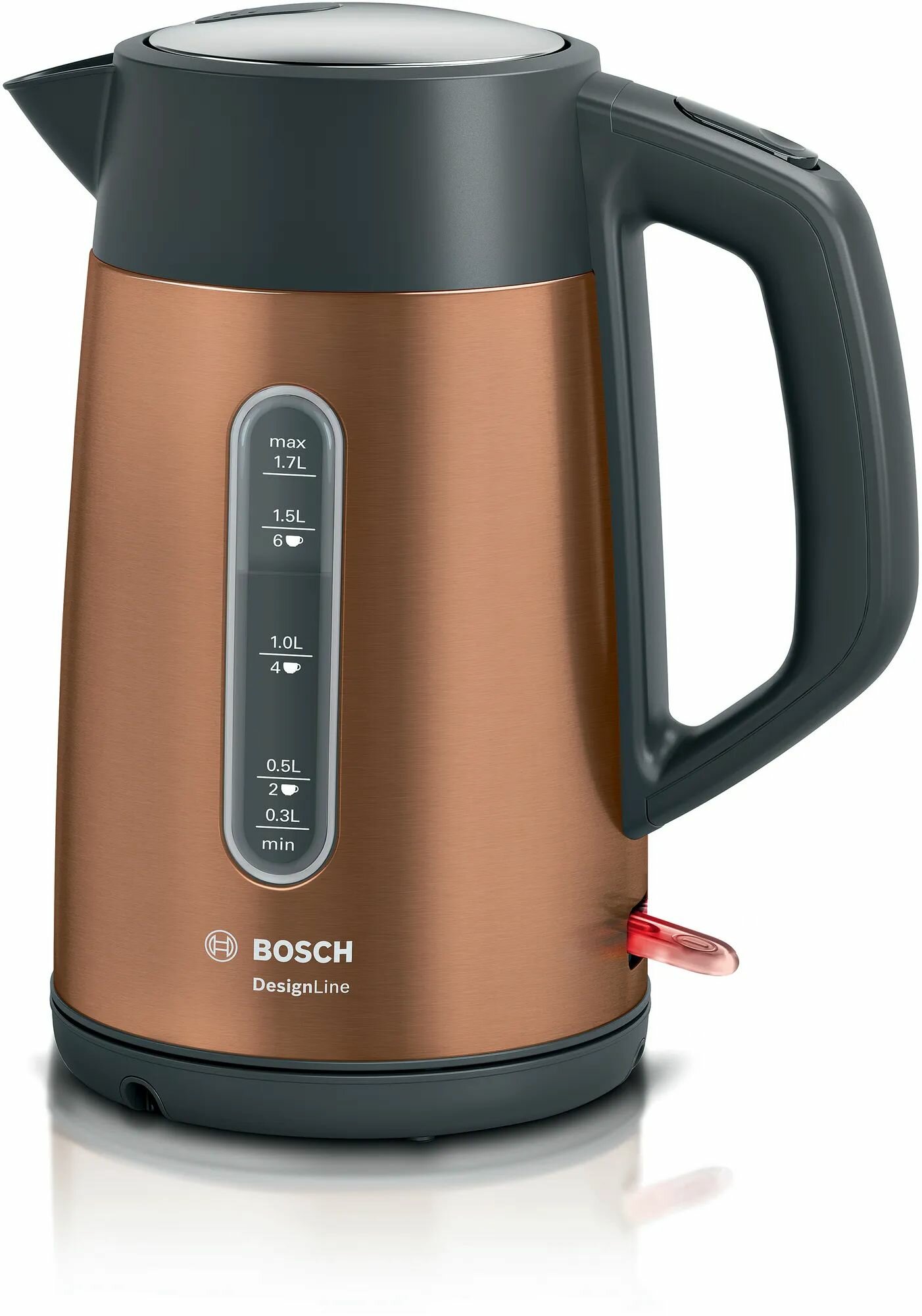 Чайник Bosch TWK4P439 1.7л. 2400Вт коричневый (нержавеющая сталь)