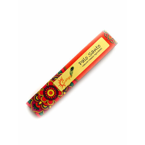 PALO SANTO Natural Masala Agarabatti, Surya (пало санто натуральные масала благовония, Сурья), уп. 15 г. palo santo aura natural masala incense hem пало санто аура натуральные благовония масала хем 15 г