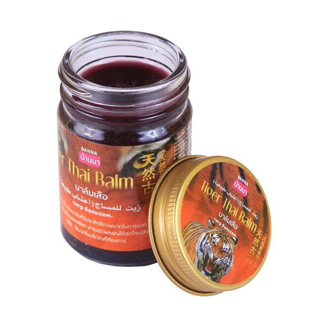 TIGER THAI BALM, Banna (тигровый тайский черный бальзам, Банна), 50 г.