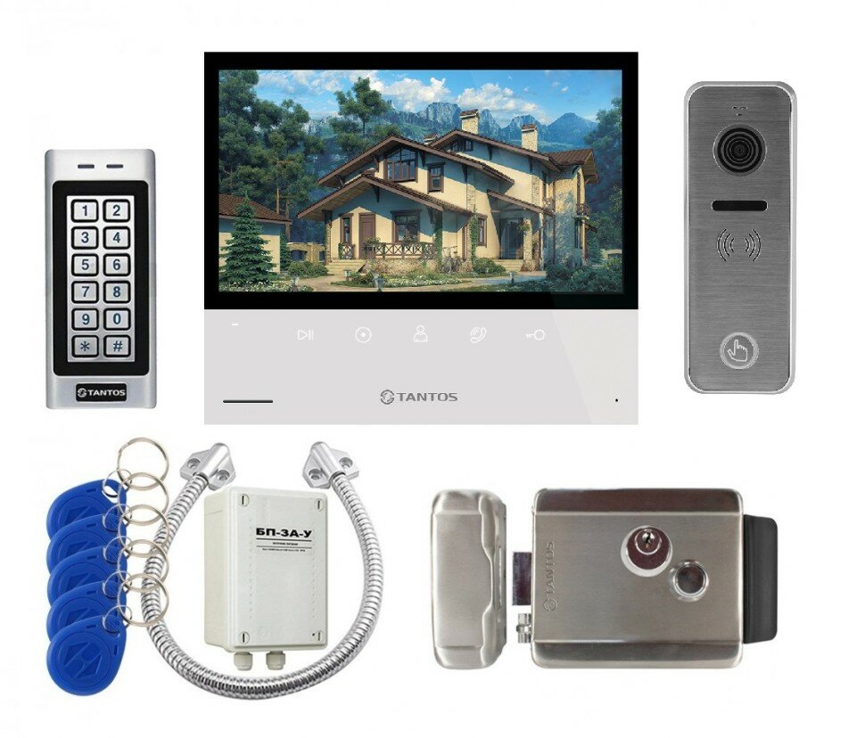 Комплект видеодомофона Tantos Selina HD M и iPanel2 HD c замком и кодонаборной панелью