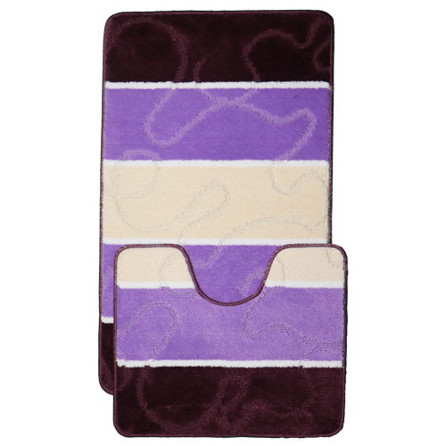 Коврики для ванной и туалета в наборе 100см/60см (50см/60см туалет) многоцветный