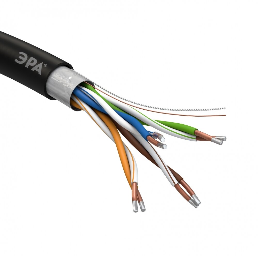 ЭРА Кабель витая пара F/UTP 4x2x24AWG Cat5e CCA PE OUTDOOR 305м SIMPLEБ0044441