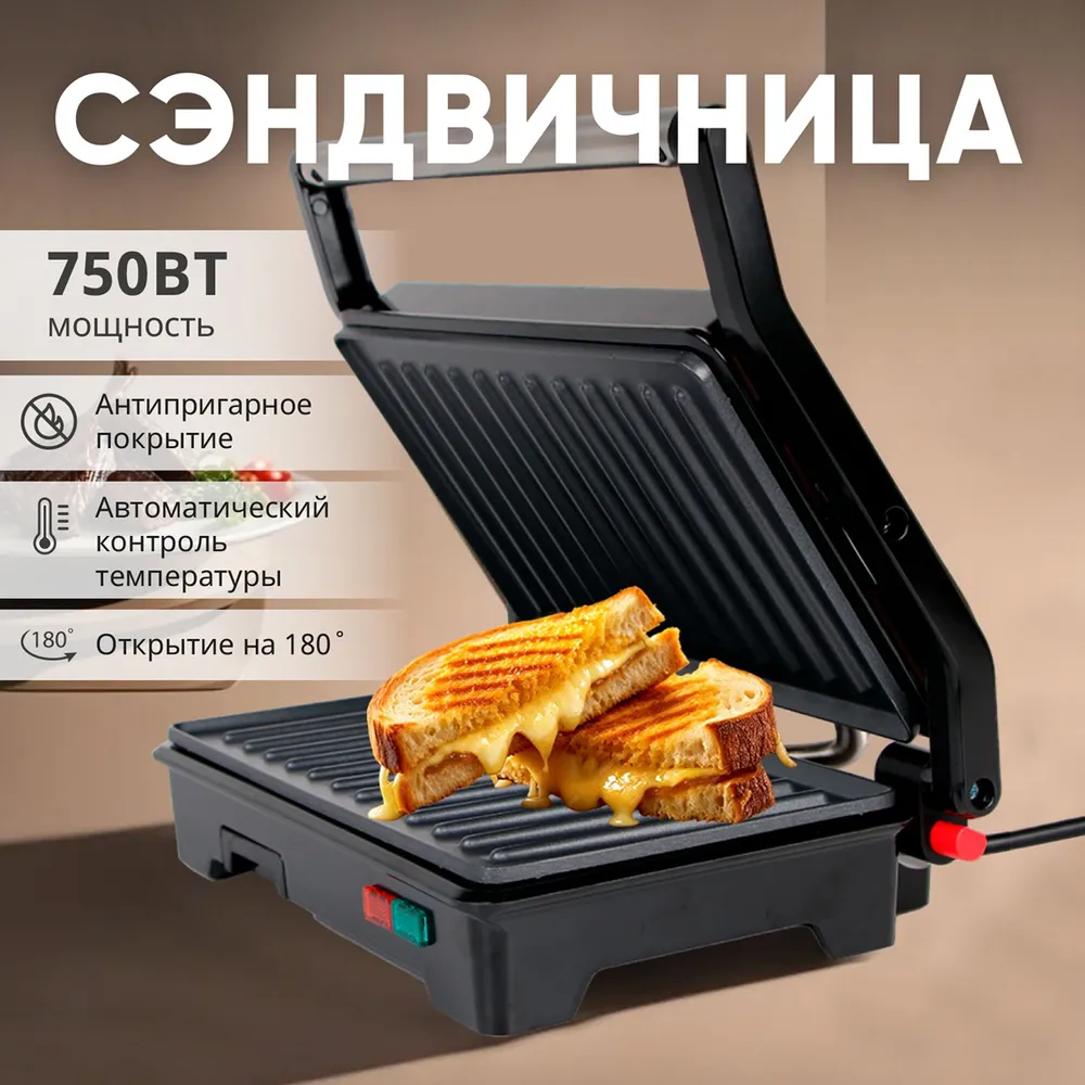 Гриль RageX R781-000 750 Вт черный