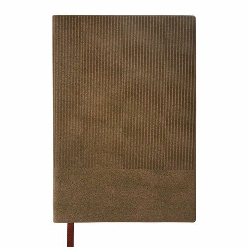 Ежедневник недатированный А5 80 листов линия обложка кожзам лайт Серый 662₽