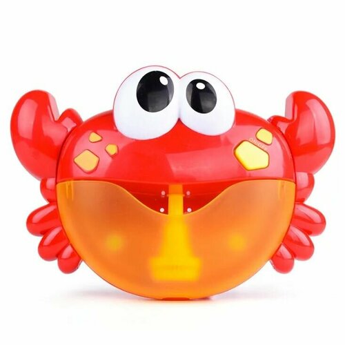 Музыкальный генератор пены (установка на стену) Bubble Crab детская игрушка Краб с мыльными пузырями, интерактивный со звуковыми эффектами, подарок для малышей