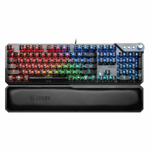 gaming keyboard msi vigor gk71 sonic wired mechnical with multimedia functions light Клавиатура MSI Vigor GK71 Sonic, USB, c подставкой для запястий, черный [s11-04ru233-cla]