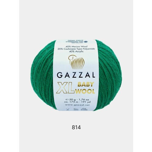 Пряжа Gazzal Baby Wool XL , Цвет Зеленый