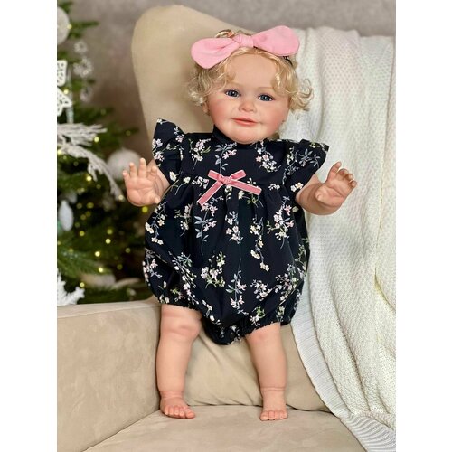 фото Кукла реборн мягконабивная 60см в пакете (fa-581) npk doll