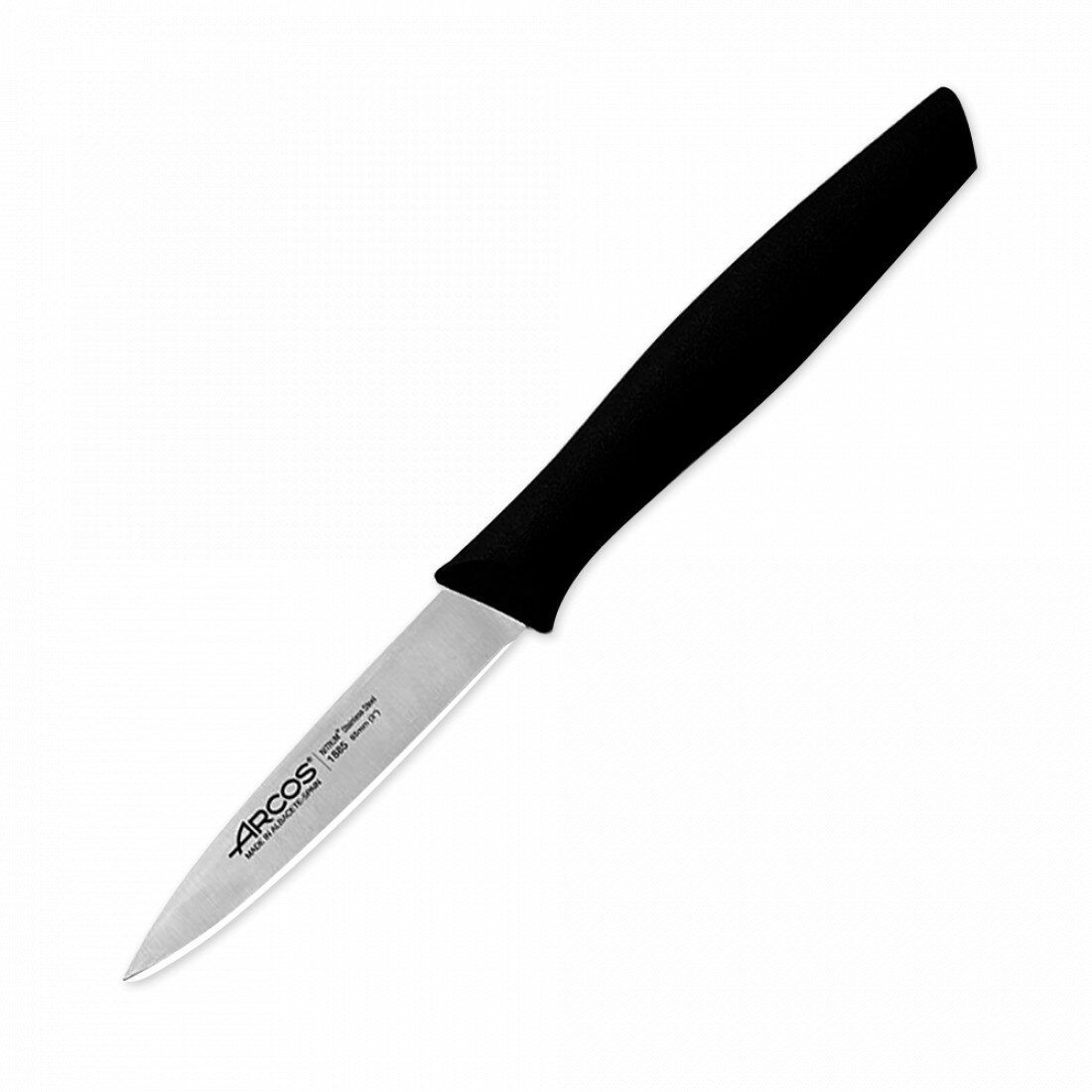 Нож кухонный для чистки 8,5 см, рукоять черная, серия Nova, 188501, ARCOS