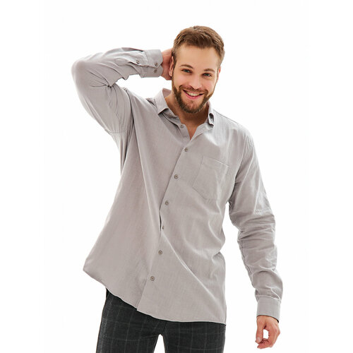 Рубашка HappyFox, размер 56, серый рубашка happyfox размер 56 голубой