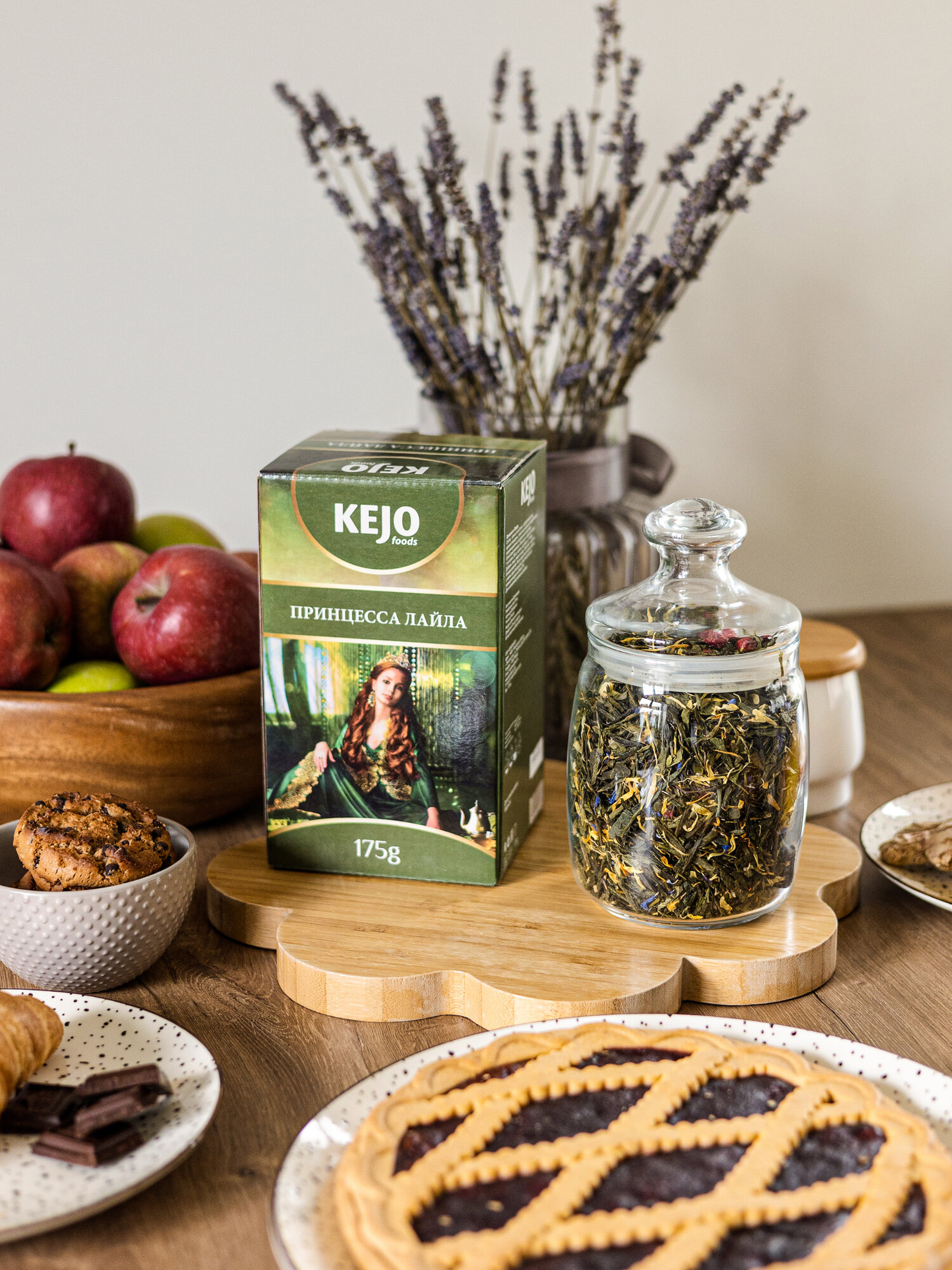 Чай зеленый "принцесса лайла" КEJOfoods 175гр в стеклянной банке Kejo foods - фото №7