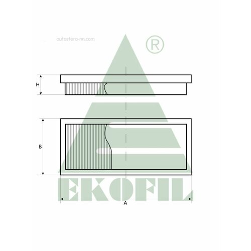 EKOFIL EKO0446 Фильтр салона (элемент) ГАЗ 3302, 2217 и модиф (панель Next)