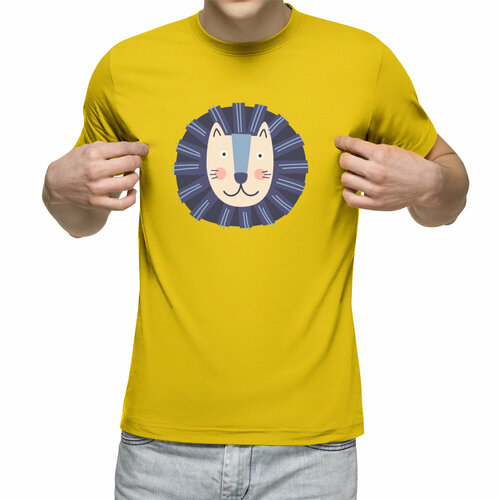 Футболка Us Basic, размер M, желтый мужская футболка котогороскоп кот лев s темно синий