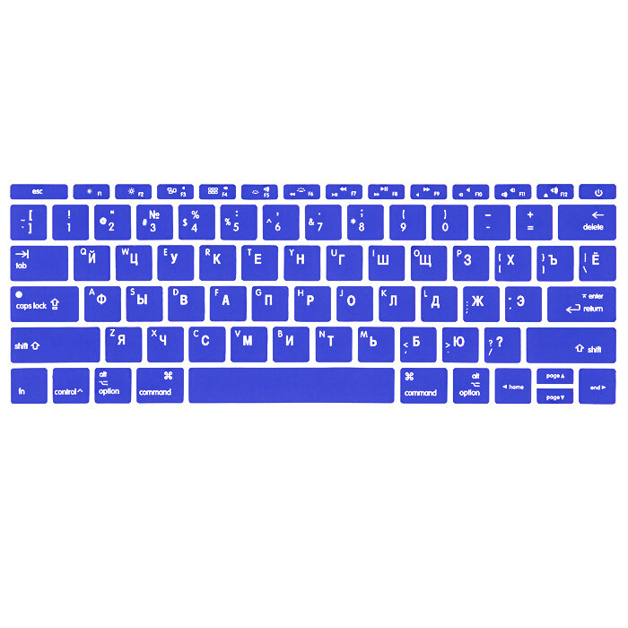 Накладка на клавиатуру Viva для Macbook 12/Pro 13/15 2016 - 2019 без Touch Bar US силиконовая