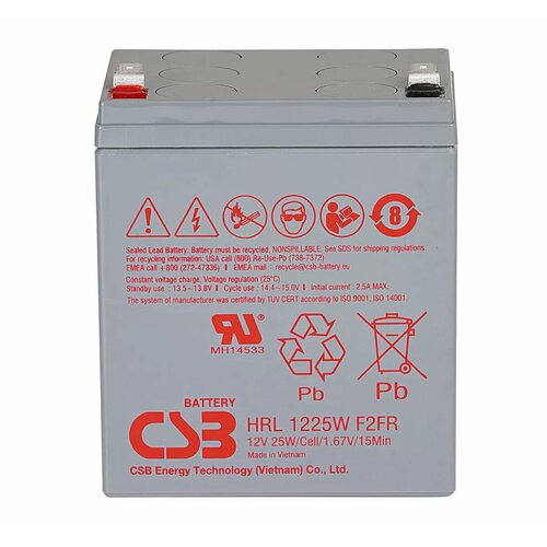 Аккумуляторная батарея CSB HRL1225W F2 FR аккумуляторная батарея csb hrl1234w f2 fr