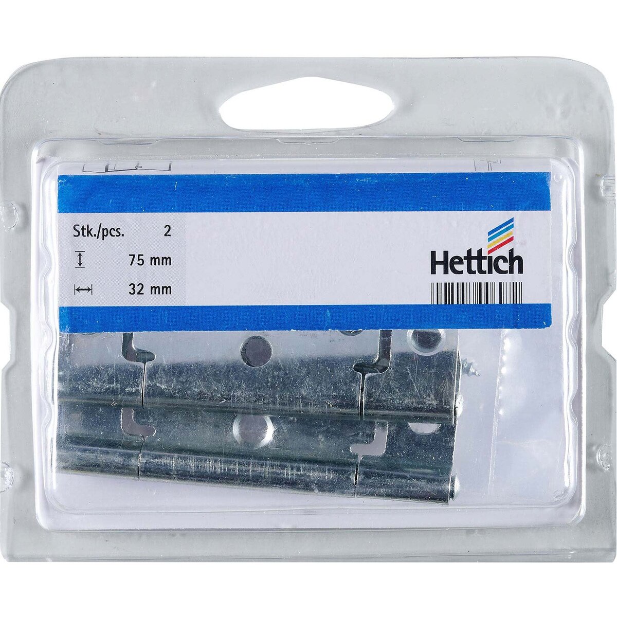 петля универсальная без врезки HETTICH 75х32мм 2шт сталь оцинкованная - фото №2