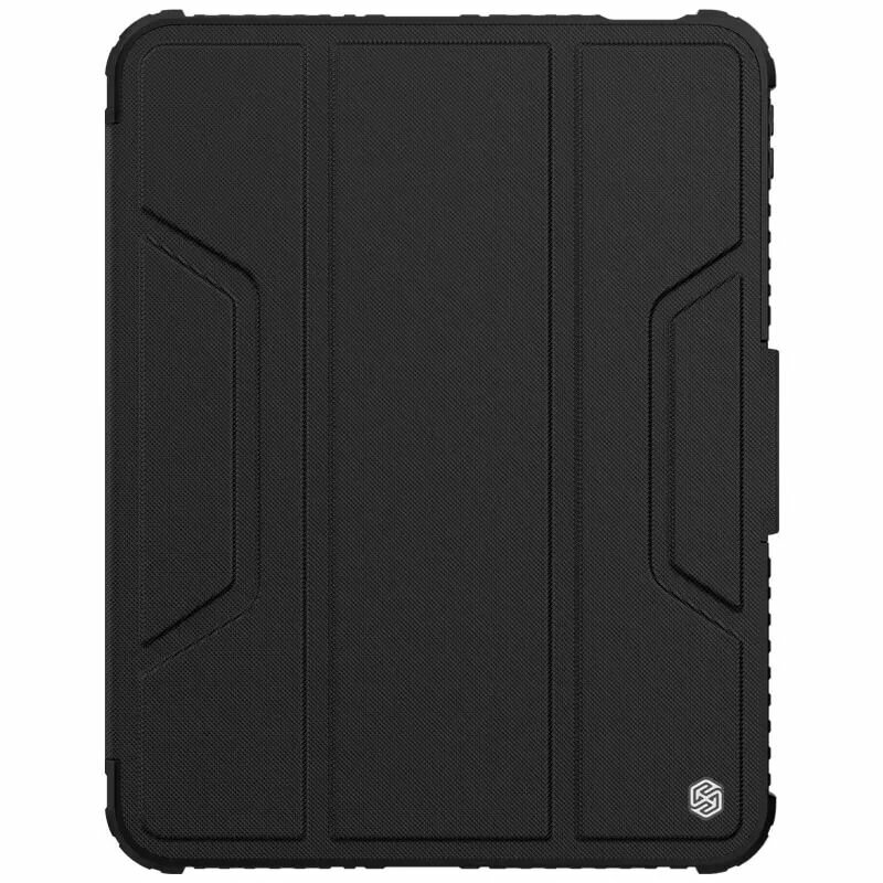 Противоударный чехол для планшета Apple iPad 10/10.9 2022 с защитой камеры Nillkin Bumper Leather Case Pro Черный