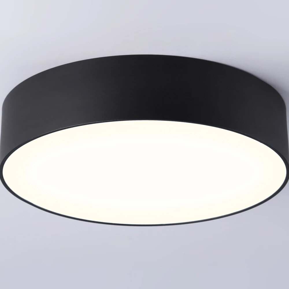 Потолочный светодиодный светильник FV5517 BK черный LED 18W 3000K D160*58 (Без ПДУ)