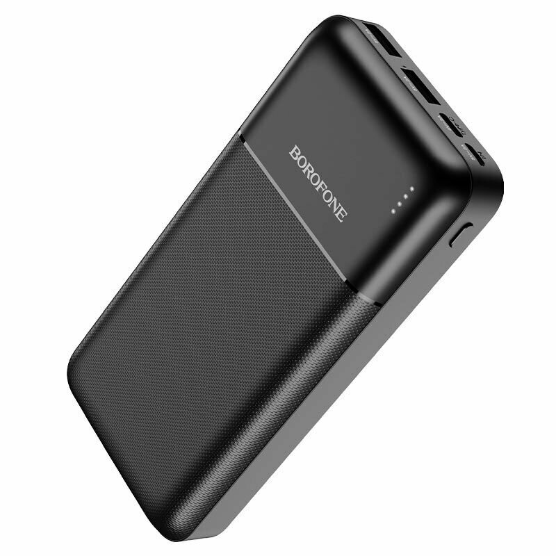 Внешний аккумулятор 20000 mAh Borofone BJ16A (Type-C/Micro USB/2A/LED) черный