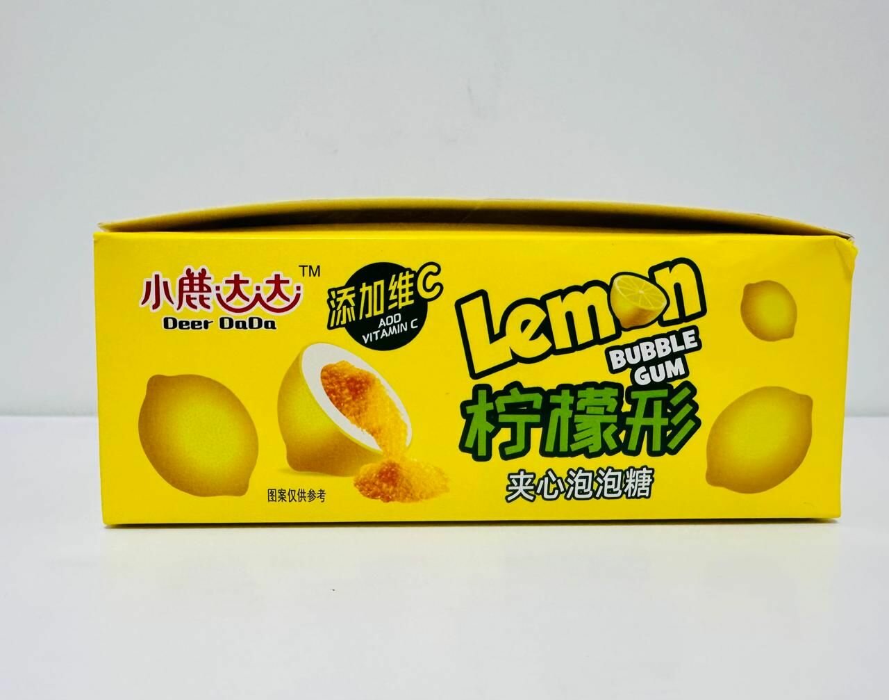 Жевательная резинка BUBBLE GUM Lemon со вкусом лимона, 20 штук по 19 г