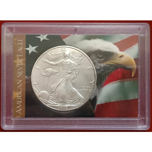 Доллар Шагающая свобода 2003 год в футляре клуб нумизмат монета доллар америки 2006 года серебро шагающая свобода