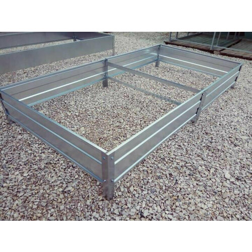 «Усиленная металлическая грядка» 1х2 метра цинк высота 20см (метровые секции)