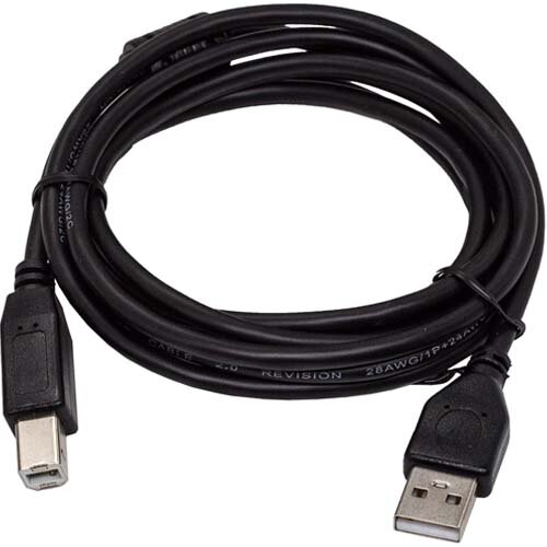 Кабель USB 2.0 Filum FL-CPro-U2-AM-BM-F1-1.8M 1.8 м, USB 2.0 Pro, ферритовое кольцо, черный, разъемы: USB A male-USB B male, пакет