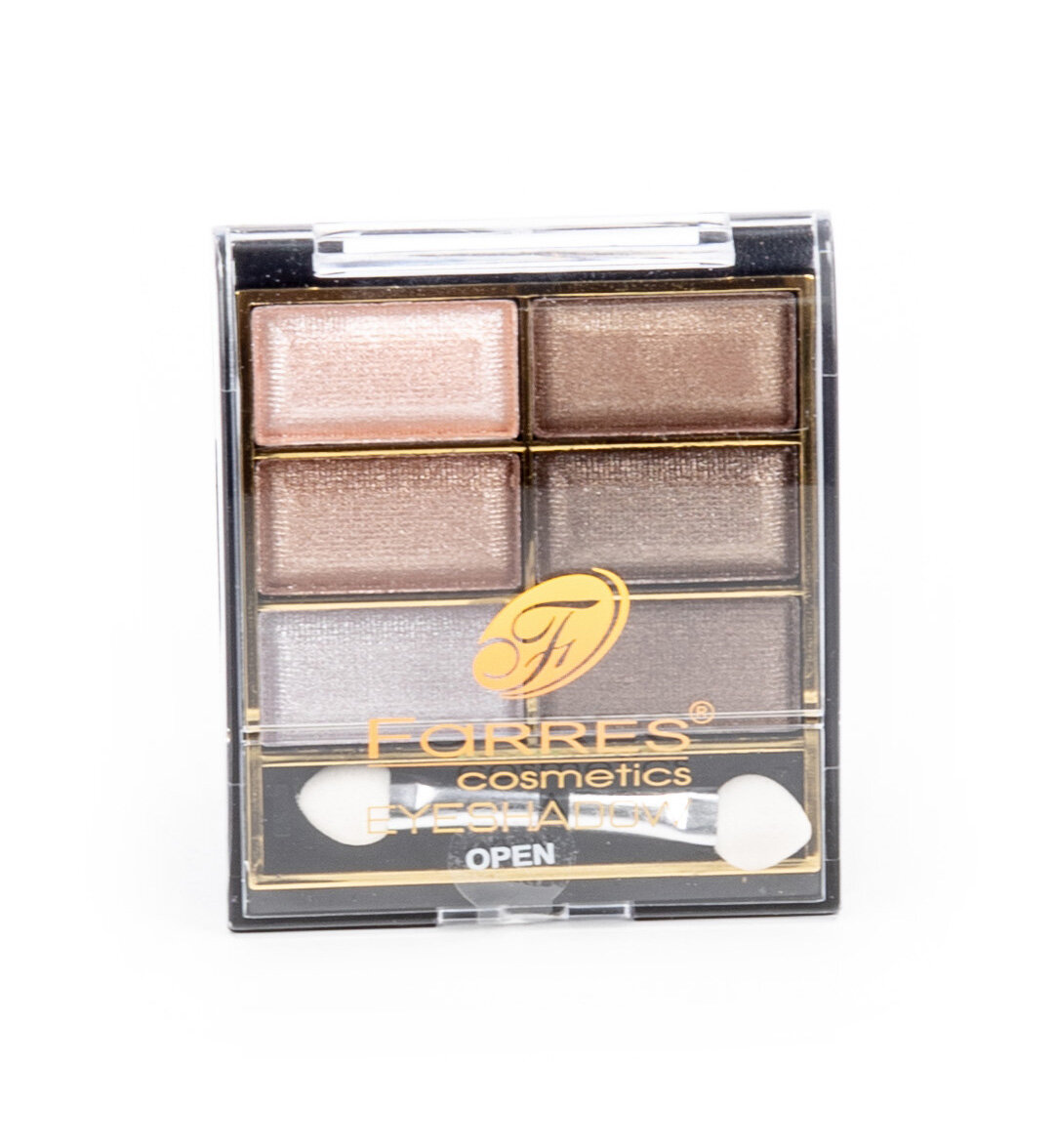 Farres Cosmetics / Фаррес Косметик Тени для век тон 04 коричневые, 6 оттенков, 10.5г / декоративная косметика