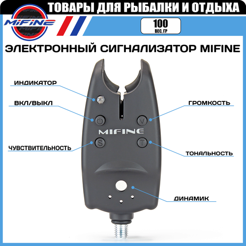 Электронный сигнализатор поклёвки MIFINE, индикатор поклевки для карповой и фидерной рыбалки