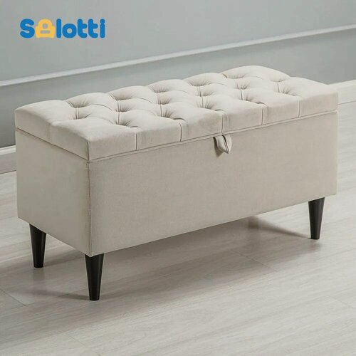 Изображение товара Пуфик Salotti гамма 80 велюр Velutto 17 светло-серый