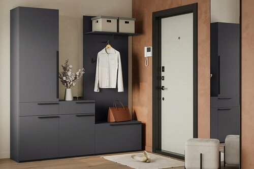 Изображение товара Прихожая МебельЛэнд24 Лорена Пакс - 2 Графит 200x40x200 серый