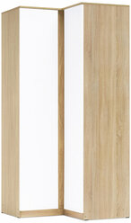 Шкаф угловой Миф Челси белый глянец / дуб сонома 95х95х202.2 см