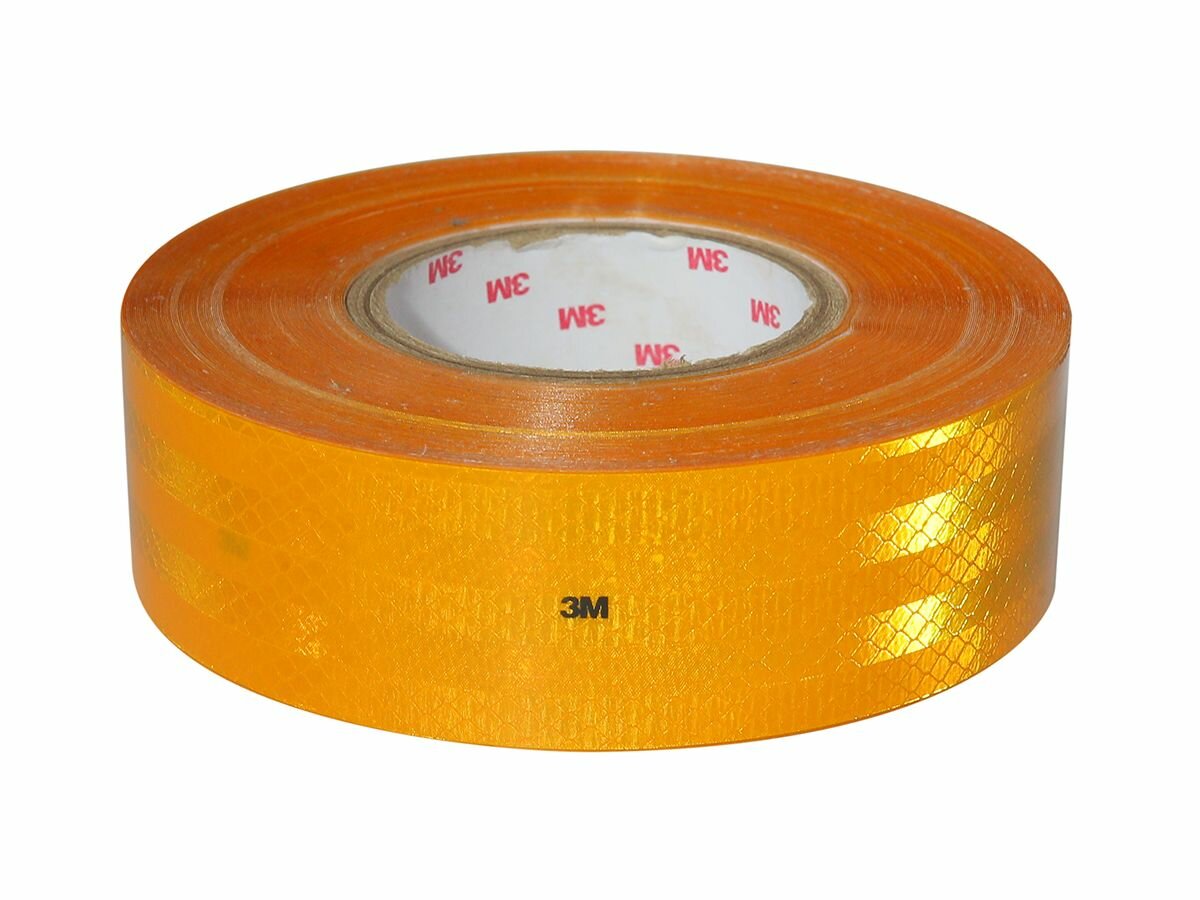 Лента светоотражающая на машину Желтая 3М (45м, 5см) (наружная)