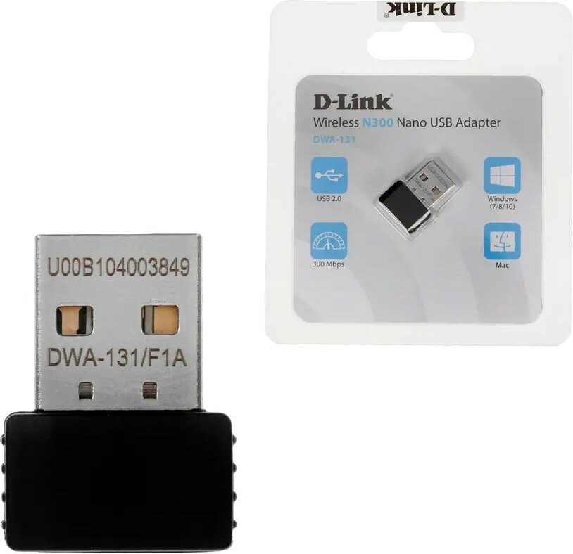 D-Link DWA-171/RU/D1A Беспроводной двухдиапазонный USB-адаптер AC600