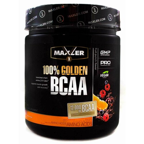 Аминокислоты Maxler 100% Golden BCAA 210г Фруктовый пунш maxler 100% golden bcaa 1 шт 7 гр maxler фруктовый пунш