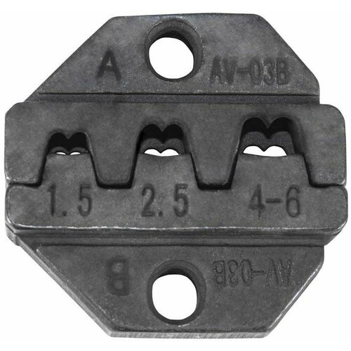 03B, Матрица для обжимного инструмента AP, 10х32х31 мм, сечение провода 1.5: 2.5: 4-6 мм2 (20-14AWG), углеродистая сталь