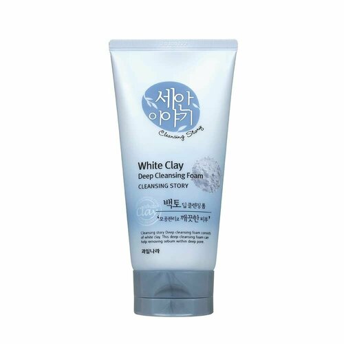 WELCOS Очищающая пенка для умывания лица Cleansing Story White Clay Deep Cleansing Foam