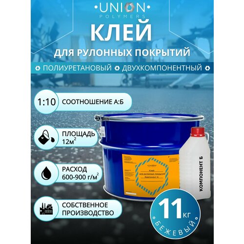 Двухкомпонентный клей для приклеивания рулонных покрытий