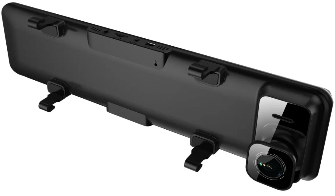 Автомобильный видеорегистратор зеркало Eplutus D89, авторегистратор в машину, Датчик движения, сенсорный дисплей 12 дюймов, ночной режим, две камеры