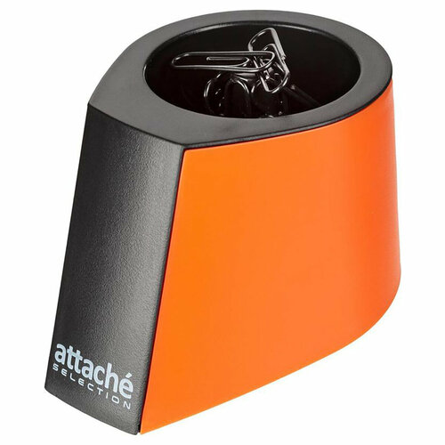 Attache Selection Скрепочница магнитная черный/оранжевый 809694 скрепочница магнитная attache selection color открытая с черными скрепками 809694