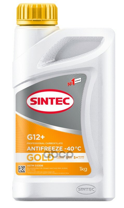 Антифриз Sintec Gold (-40) Желтый G12 1 Кг SINTEC арт. 990557